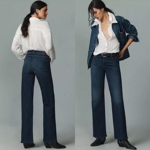 Fidelity Katie High Rise Classic Flare Empress Blue Jeans Size 26 NWT - Picture 2 of 11